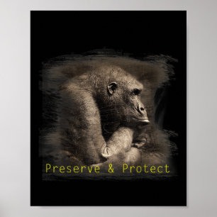 Mountain Gorilla Environmental Protection Conserva Poster