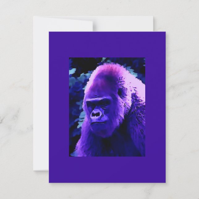 Mountain Gorilla Invitation - Pop Art Invitations (Front)