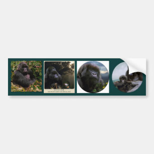 MOUNTAIN GORILLAS Wildlife Multi-sticker Set #VII Bumper Sticker