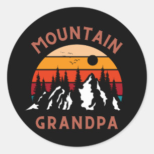 Mountain Grandpa Classic Round Sticker