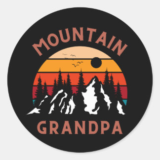 Mountain Grandpa Classic Round Sticker