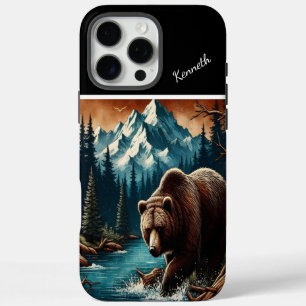 Mountain Grizzly Bear Fishing At Dusk  iPhone 16 Pro Max Case