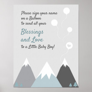Mountain Guest Book Page Alternative Rustic Gray