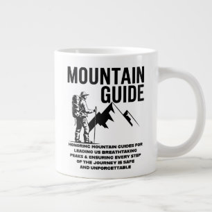 Mountain Guide Hiking Adventure Graphic Design Large Coffee Mug