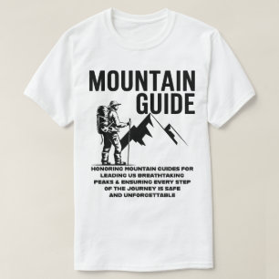 Mountain Guide Hiking Adventure Graphic Design T-Shirt