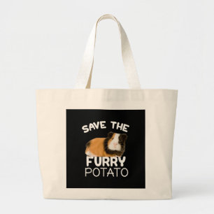 Mountain Guinea Pig - Save Furry Potato Large Tote Bag