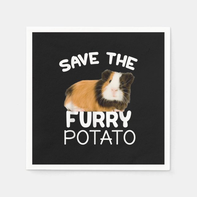 Mountain Guinea Pig - Save Furry Potato Napkin (Front)