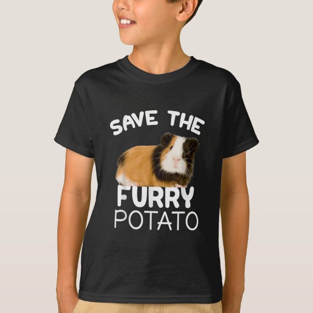 Mountain Guinea Pig - Save Furry Potato T-Shirt (Front)