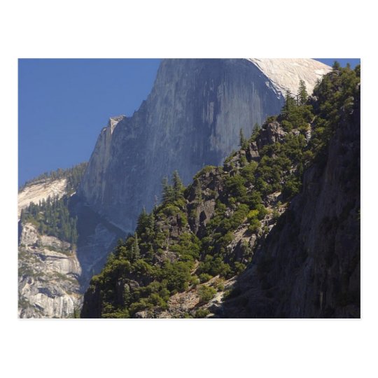Mountain Half Dome Yosemite Streams Postcard