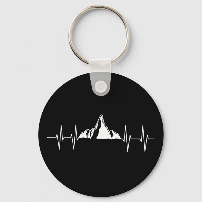 Mountain Heartbeat Key Ring (Front)
