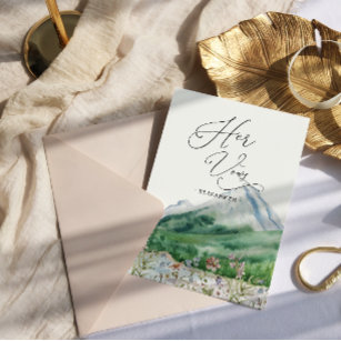 Mountain   Her Wedding Vows Keepsake Card