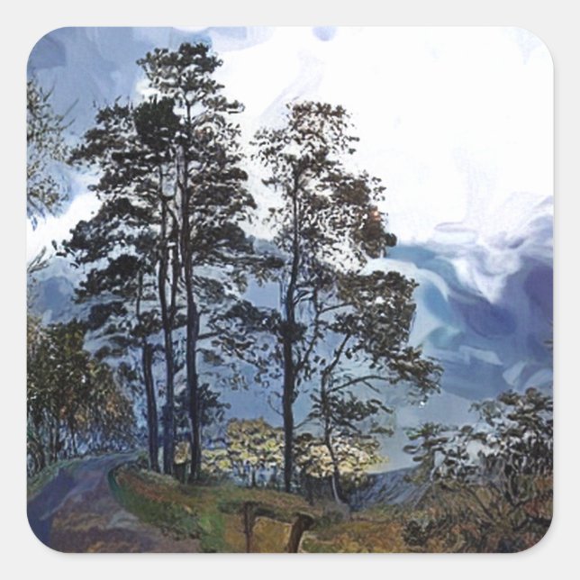 MOUNTAIN HIKE SQUARE STICKER (Front)