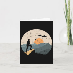 Mountain Hiker Travel Hiking Traveler Mountaineer  Card