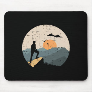 Mountain Hiker Travel Hiking Traveller Mountaineer Mouse Mat