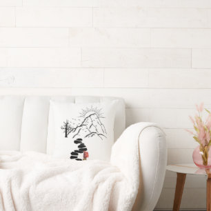 mountain hiking adventure design cushion