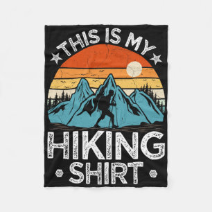 Mountain Hiking Adventure Vintage This Is My Hikin Fleece Blanket