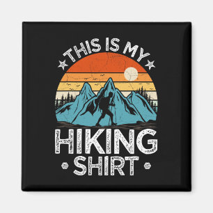 Mountain Hiking Adventure Vintage This Is My Hikin Magnet