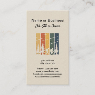 Mountain hiking business card