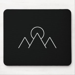 Mountain Hiking Camping Minimalsimus Geometric Gif Mouse Mat