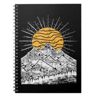 Mountain Hiking Hill Sunset Adventure Wildlife Cam Notebook