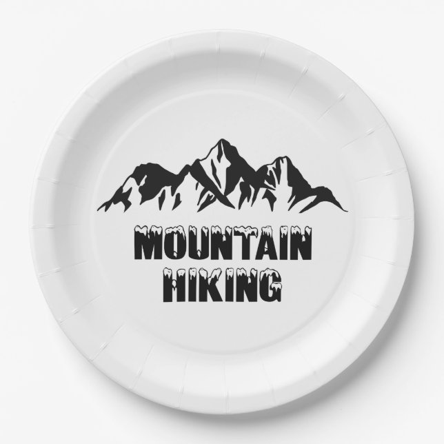 Mountain hiking paper plate (Front)