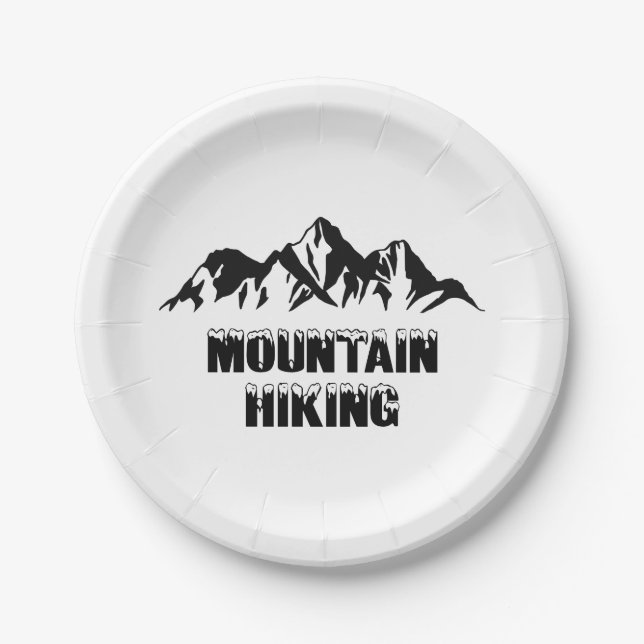 Mountain hiking paper plate (Front)
