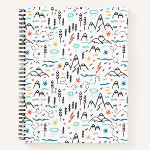 Mountain Hiking Pattern Notebook