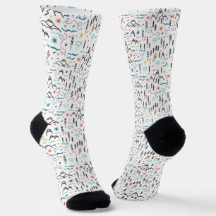 Mountain Hiking Pattern Socks