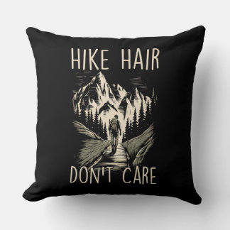 Mountain Hiking Pikes Peak Joke Hike Hair Donu2019 Cushion