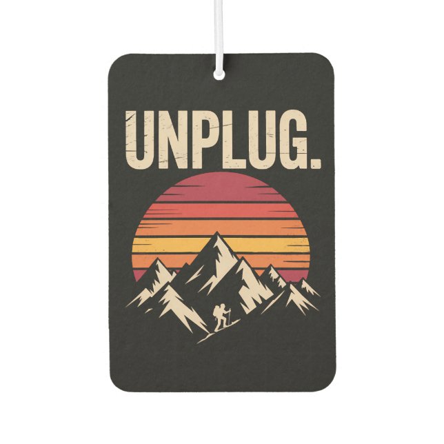 Mountain Hiking Unplug Car Air Freshener (Front)