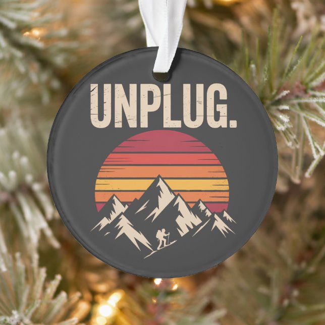 Mountain Hiking Unplug Ornament (Tree)