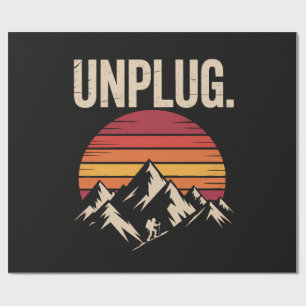 Mountain Hiking Unplug Wrapping Paper