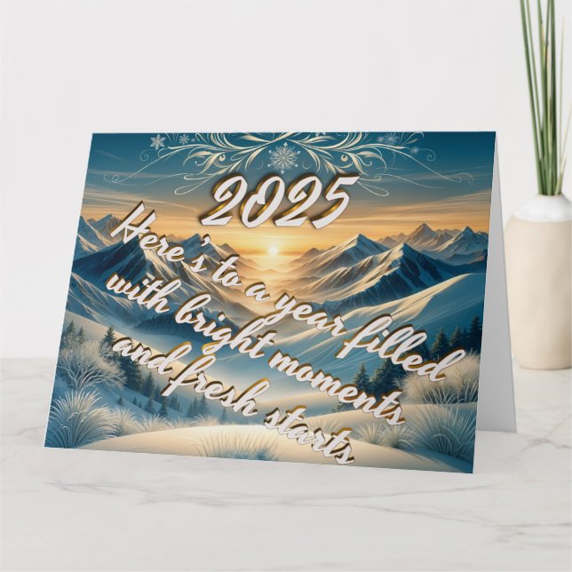 Mountain Horizons 2025: with personalised message Card (Front)