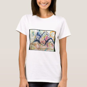 Mountain Horse Abstract Jeff Hankamer Artjunkhaus  T-Shirt