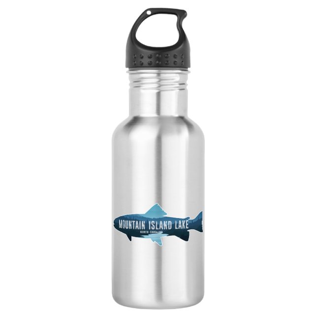 Mountain Island Lake North Carolina Fish 532 Ml Water Bottle (Front)
