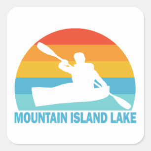 Mountain Island Lake North Carolina Kayak Square Sticker