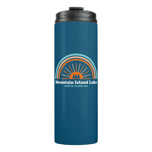Mountain Island Lake North Carolina Rainbow Thermal Tumbler (Front)