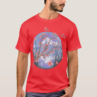 Mountain Japanese Sakura Pink Flower Floral Cherry T-Shirt