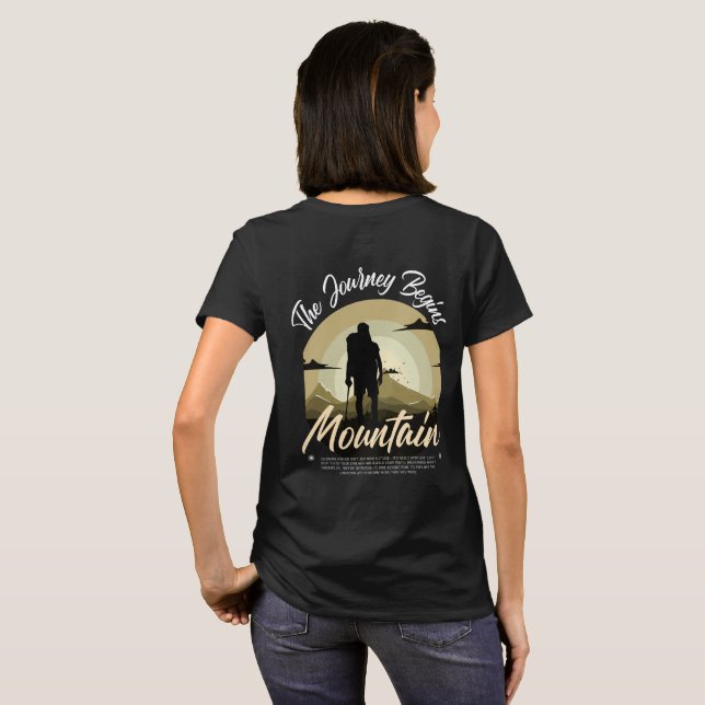Mountain Journey T-Shirt – Adventure Begins Hiking (Back Full)