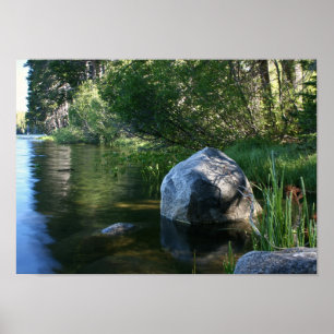 Mountain Lake, Boulder Poster