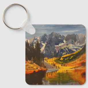 Mountain Lake, By Gary Poling Key Ring