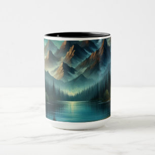 Mountain Lake/cabin under the stars Mug