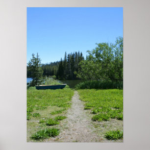 Mountain Lake, Canoe Path Poster