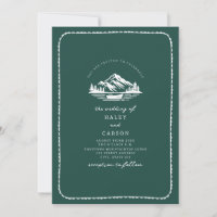 Mountain Lake Canoe Wedding