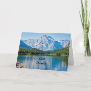 Mountain Lake Congratulations Wedding Card