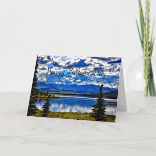 Mountain Lake Fathers Day Card