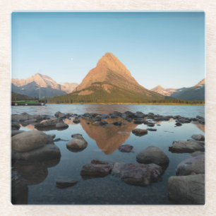Mountain Lake Glacier National Park Glass Coaster