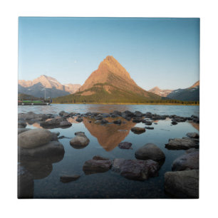 Mountain Lake Glacier National Park Tile