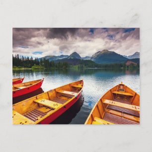 Mountain lake in National Park High Tatra Postcard