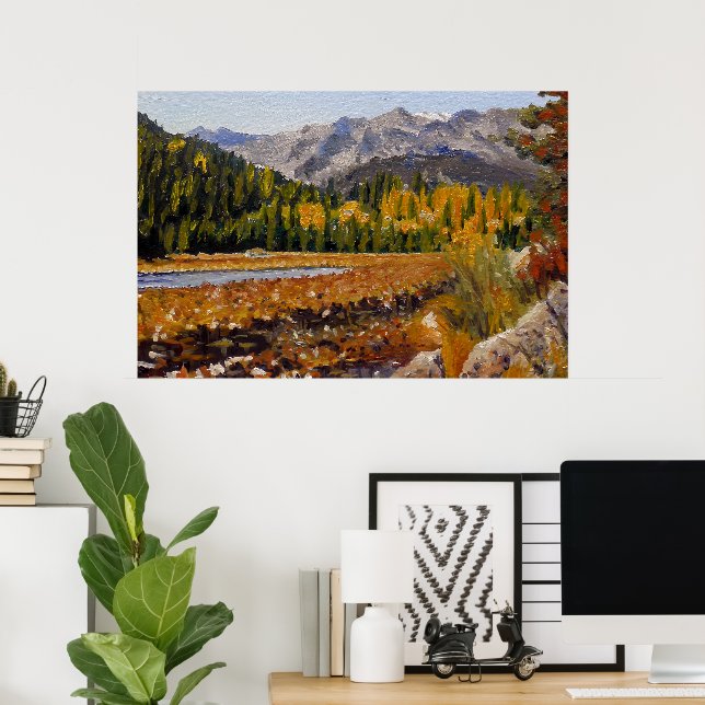 Mountain Lake in Scenic Estes Park Poster (Home Office)